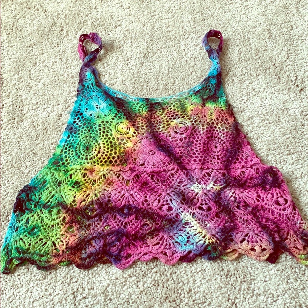 Tie-dyed Lacy Tank